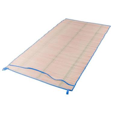 Imagem de Tapete Esteira De Praia Piquenique Dobrável Portátil Camping 180x60cm Palha Sintética Acampamento