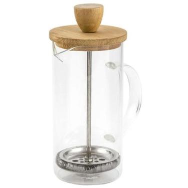 Imagem de Cafeteira Prensa Francesa Vidro 350ml Com Tampa Bambu Café - Kadê
