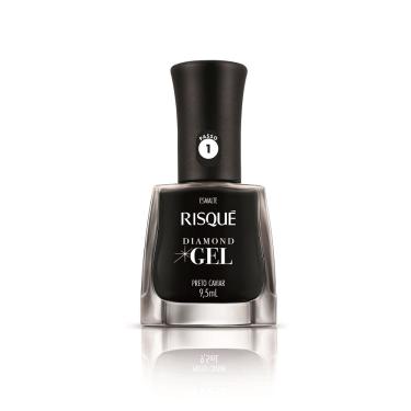 Imagem de Esmalte Risqué Diamond Gel Preto Caviar Cremoso 9,5ml