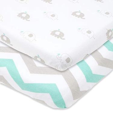 Imagem de Cuddly Cubs Fitted Pack e Play Playard Sheets Compatível com Graco Pack n Play, 4Moms, Chicco, Guava Lotus e Outros Playpen, Play Yards, Portable e Mi