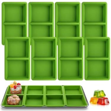 Imagem de Tiangrid 8 divisórias de bandeja de silicone compatíveis com o secador de congelamento Harvest Right Bandejas médias de silicone para alimentos compatíveis com acessórios de secador de congelamento