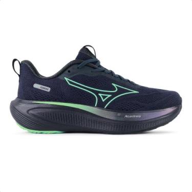 Imagem de Tênis Mizuno Base Prime Masculino, 42, Marinho, Verde