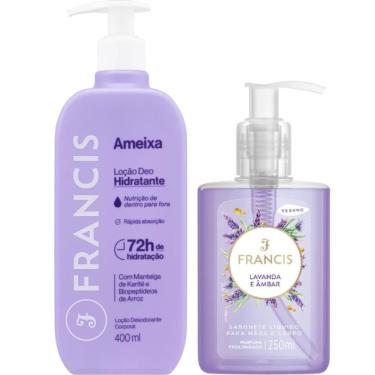 Imagem de Sabonete Líquido Lavanda e Âmbar + Hidratante Francis Ameixa Lilás
