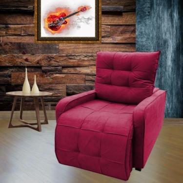 Imagem de Poltrona Retratil Reclinavel Rodape Regulavel Amamentação Azera - Silv