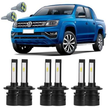 Imagem de Lâmpadas Ultra Led Alto Baixo Milha VW Amarok + Pingo T10 - Autovex / 