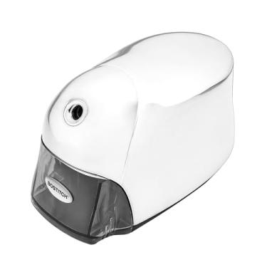 Imagem de Bostitch Office QuietSharp Apontador de lápis elétrico executivo resistente para afiação 65% mais rápida e vida útil do cortador 6x mais longa - compatível com lápis de cor, cromo dourado