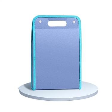 Imagem de Pastas de Arquivo Pasta portátil A4 de grande capacidade, organizador de 13 camadas, bolsa de arquivo vertical com fecho de pressão, pasta de plástico multicamadas Organizador de Arquivos(Blue)