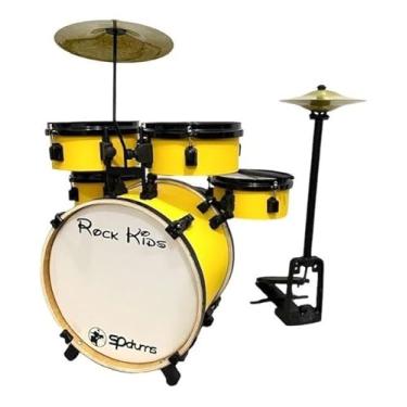 Imagem de Bateria Musical Rmv Infantil Rock Kids(Bateria Infantil Amarelo)