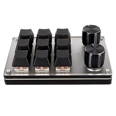 Imagem de Mini Teclado Mecânico, Teclado para Jogos Com Botão, Plug and Play Ergonômico Suporte para Teclado para Jogos Programável DIY Windows, Vista, Linux, Sistema OS X para PC de Mesa (9 teclas com 2 botões)