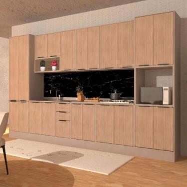 Imagem de Armário Cozinha Completa 400cm Stylo 8 Peças c/ Torre Quente - Casa La