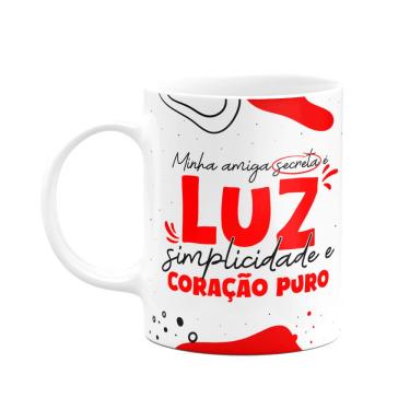 Imagem de Caneca - Minha amiga secreta é Luz, simplicidade e coração