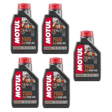 Imagem de OLEO DE MOTOR MOTUL 7100 10W60 4T 1L Sintético Ktm Husqvarna 5 UNIDADES