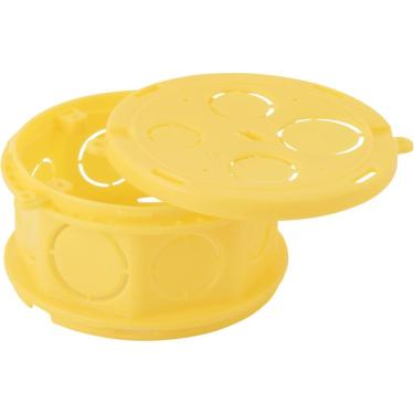 Imagem de Caixa De Embutir Octogonal 4x4 Tramontina Amarela Com Fundo Móvel