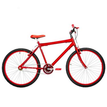 Imagem de Bicicleta Masculina Aro 26 Mtb Alumínio Colorido Cor Vermelha