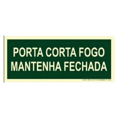 Imagem de Placa M3 Porta Corta Fogo Matenha Fechada