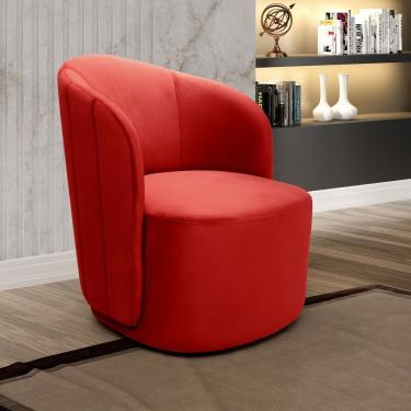 Imagem de Poltrona Concha Stela Decoração Moderna Vermelho
