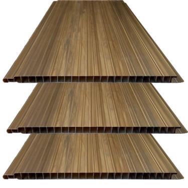 Imagem de Kit 50 Caixas Com 300 M² Forro De Pvc 10mm X 20cm X 3,00m Bariri Imbuia