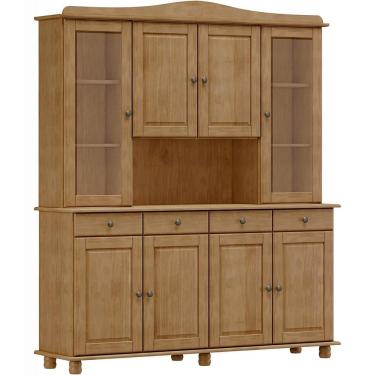 Imagem de Cristaleira Madeira Maciça 8 Portas 169 Cm 8963 Freijo Milani Store Freijo
