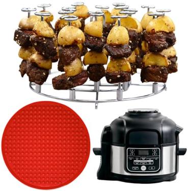 Imagem de INFRAOVENS Acessórios Para Panela De Pressão, Suporte Ninja Foodi Fd101 10 Em 1, 5 Litros, Fritadeira A Ar, Conjunto Com Revestimento Silicone Resistente Ao Calor, Espeto, Espetinhos Op101, Os101, O