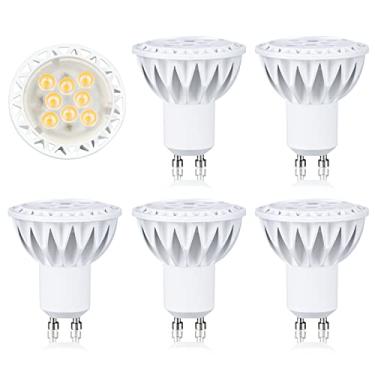Imagem de Baolight Lâmpadas Halógenas Gu10 Led Reguláveis, Branco Quente, 50 W, Equivalente A 38 Graus De Ângulo Feixe, Para Iluminação Embutida Em Trilhos, Pacote Com 6 Unidades