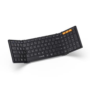 Imagem de Teclado Bluetooth dobrável, ProtoArc XK01 teclado portátil sem fio dobrável com teclado numérico, teclado de viagem de tamanho completo para Windows iOS Android Tablet PC Smartphone,