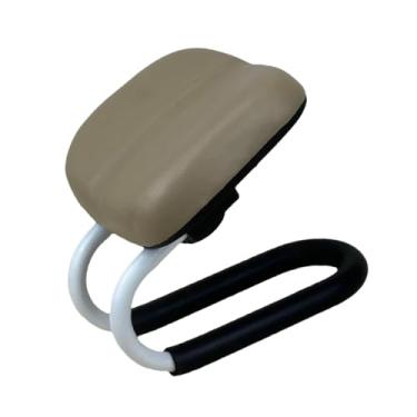 Imagem de UGPLM Banco de meditação, banco de joelhos, presente, altura ajustável, cadeira de oração Seiza para viagem, assento no chão, prática de mindfulness, ioga, Bege