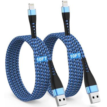 Imagem de Essri Pacote com 2 cabos Carplay USB A para C para iPhone 16/15 Pro Max, cabo carregador de carro USB C 3 m, cabo de carregamento rápido compatível com iPad Pro/Air/Mini, para Apple série 16/15, para