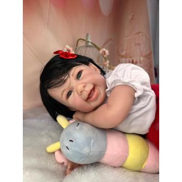Imagem de Boneca Bebe Reborn Menina Corpo de Pano Super Realista - Mundo Azul e 