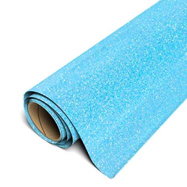 Imagem de Rolo Siser Glitter HTV 30 cm x 30 cm - Vinil de transferência de calor com ferro (azul neon)