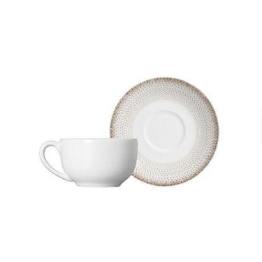 Imagem de Conjunto 6 Xícaras de Chá com Pires Sintonia 250ml - Alleanza Cerâmica