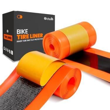 Imagem de Forro de pneu de bicicleta CNC, forro de pneu à prova de perfuração de mountain bike (largura 110 mm), protetor plano de tubo interno de bicicleta - autoadesivo compatível com pneus MTB 16/20/24/26