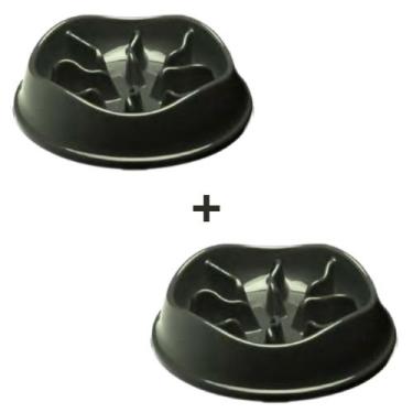 Imagem de Kit 2 Potes Comedor Interativo Lento Cachorro Pet 350ML - Stark Pet, V