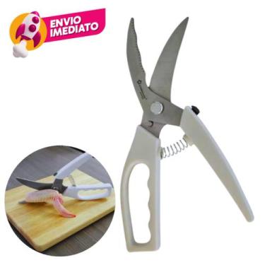 Imagem de Tesoura Trinchante Inox Multifunções Desossa Frango Corta Aves Peixe C