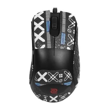 Imagem de NOUKAJU Fita aderente para mouse BenQ Zowie EC1-CW ergonômico para jogos, fita antiderrapante para mouse, kit de atualização de mouse profissional pré-cortado e resistente ao suor (preto)