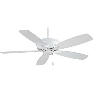 Imagem de Minka-Aire F695-WH, suporte para haste inferior, ventilador de teto com 5 lâminas brancas, branco