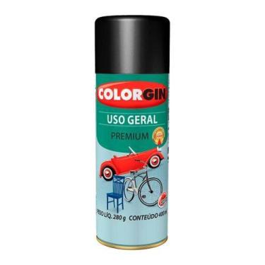 Imagem de Spray Tinta Uso Geral Preto Semi Brilho 400ml - Colorgin