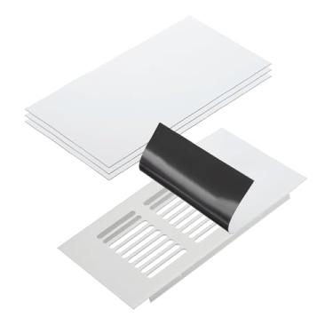 Imagem de PATIKIL Capa de ventilação magnética de 30 cm x 20 cm, 4 peças de capa de registro de ar de parede de chão bloqueador de ventilação magnética para forno de lareira HVAC RV doméstico, branco