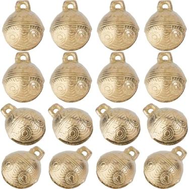 Imagem de SUPERFINDINGS 16 peças de pingentes de sinos de latão tibetano vintage bronze mini sinos artesanais coleira de animal de estimação sinos artesanais para fazer joias decoração de árvore de Natal em