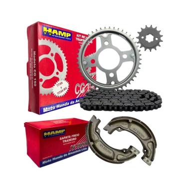 Imagem de Kit Relação Patim Lona Traseira Cg Titan Fan 160 autêntico