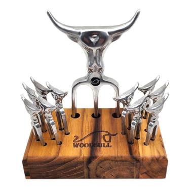 Imagem de Garfo Tridente para Churrasco com 10 Garfos para Petisco, Ideal para Servir Carnes e Aperitivos com Estilo e Praticidade, Perfeito para Churrasqueiros e Reuniões – WOODBULL.