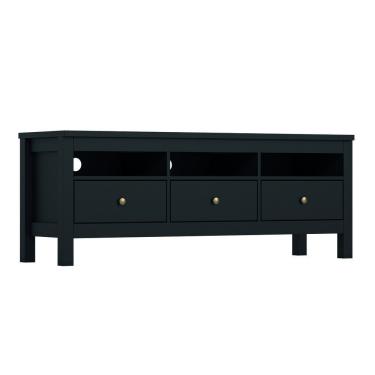 Imagem de Rack Para Tv Até 65 Polegadas 03 Gavetas Indiana Henn Preto HP