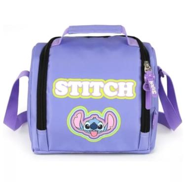 Imagem de Lancheira Térmica Stitch Lilás com Preto LA47737SC2500 Luxcel