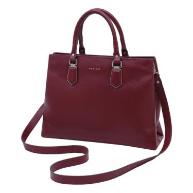 Imagem de Mariart Açaí Bolsa Feminina Transversal de Couro Bovino Legítimo (Rubi)