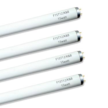 Imagem de Lâmpada fluorescente F15T12-KB 15 watts, 45.7 cm linear 3000K branco macio diâmetro do tubo T12 3,8 cm, substituição de iluminação branca quente para cozinha e banheiro