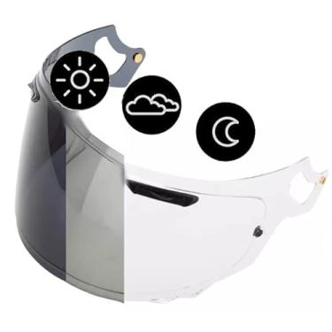 Imagem de The Helmet Shop VAS-V MAX compatível com capacetes Corsair-X, Signet-X, Quantum-X, DT-X, Defiant-X e Regent-X - Fotocromático (transparente/fumaça)