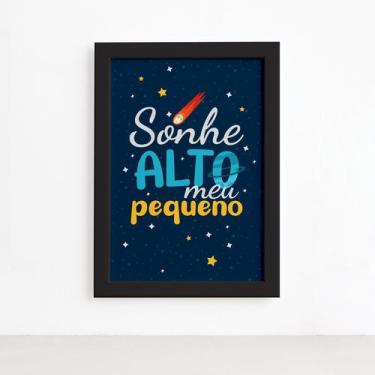 Imagem de Quadro Sonhe Alto Meu Pequeno Sistema Solar 22x32cm - Quartinhos