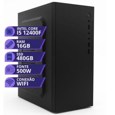 Imagem de Computador Cpu Intel Core I5 12400F 12ª 16gb Ddr4 Ssd 480gb 500W - Mrp