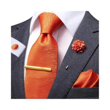 Imagem de Conjunto De Gravata De Seda Elegante Com Estampa Paisley E Abotoaduras