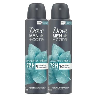 Imagem de Kit 2 Desodorante Dove Men + Care Eucalipto e Menta Aerossol 150ml