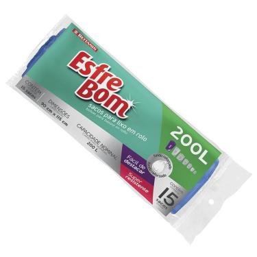Imagem de Saco para Lixo Esfrebom 200 Litros Rolo com 15 Unidades - BT313 - BETTANIN